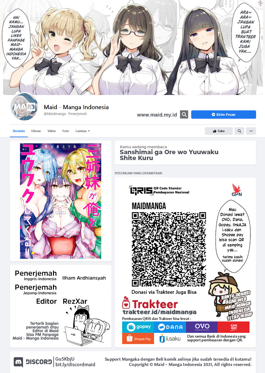 Sanshimai ga Ore wo Yuuwaku Shite Kuru Chapter 03 Gambar 1